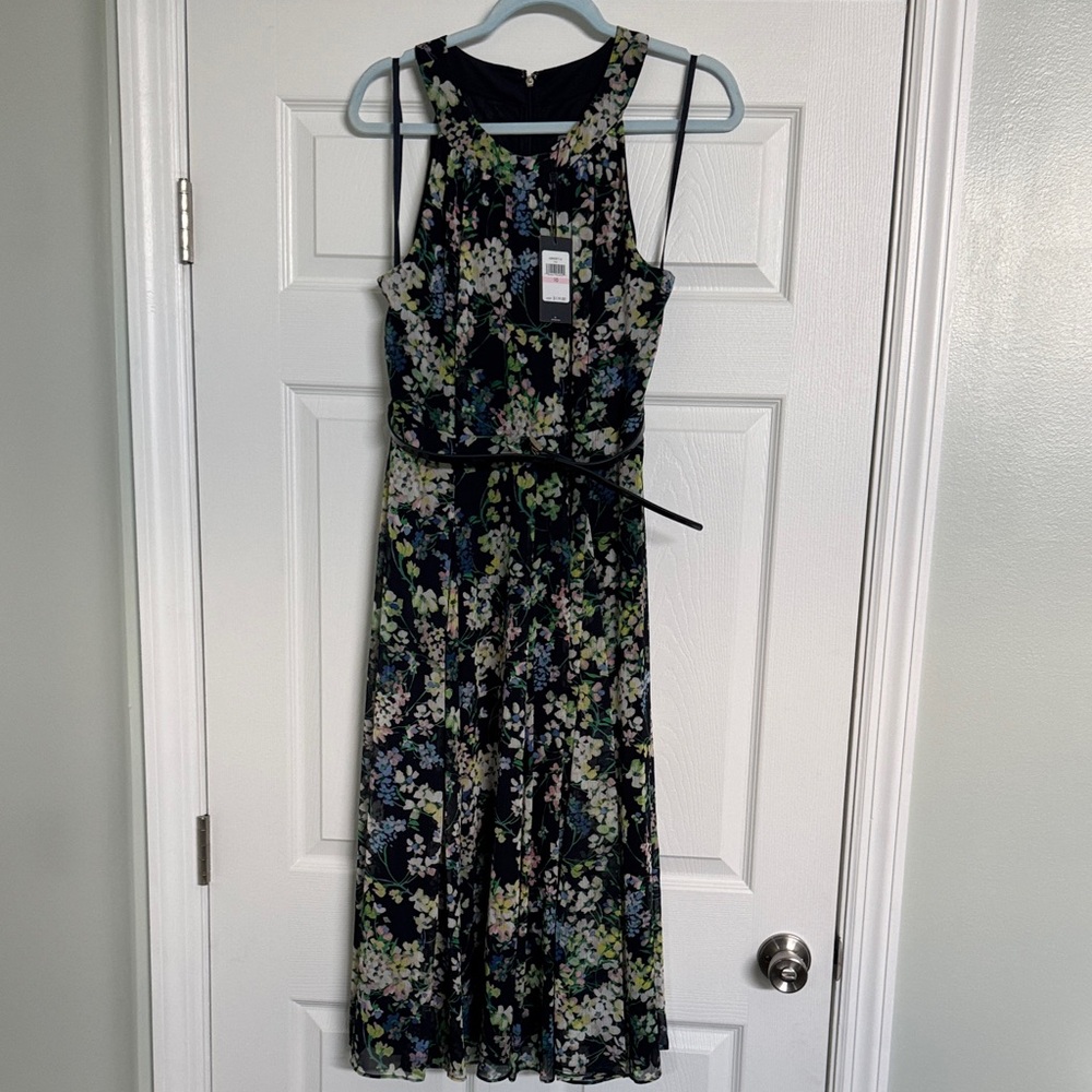 Tommy Hilfiger Black Floral Midi Dress